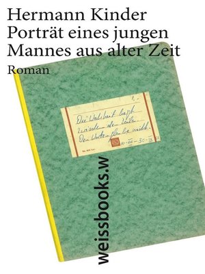 cover image of Portrait eines jungen Mannes aus alter Zeit